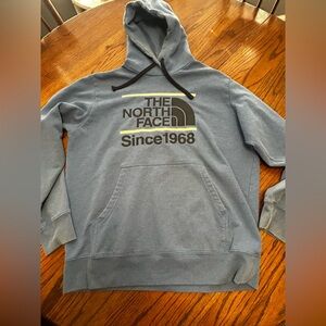 The North Face Men's Faded Blue Logo Hooded Sweatshirt